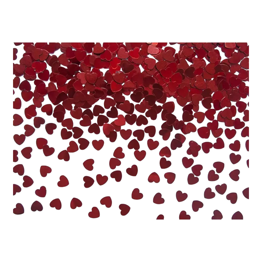Confettis rood hart - 30gr