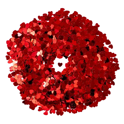 Confettis rood hart - 30gr