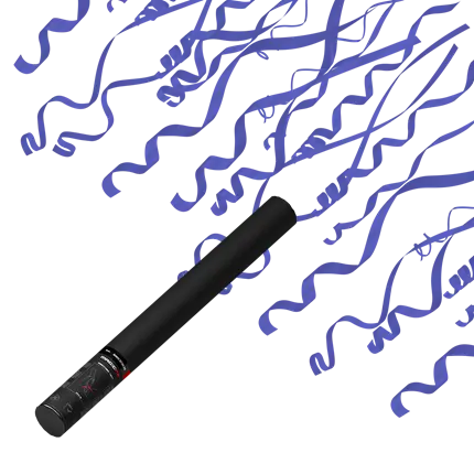 Handmatig confetti pistool - Blauwe spoel 50 cm - Magic FX
