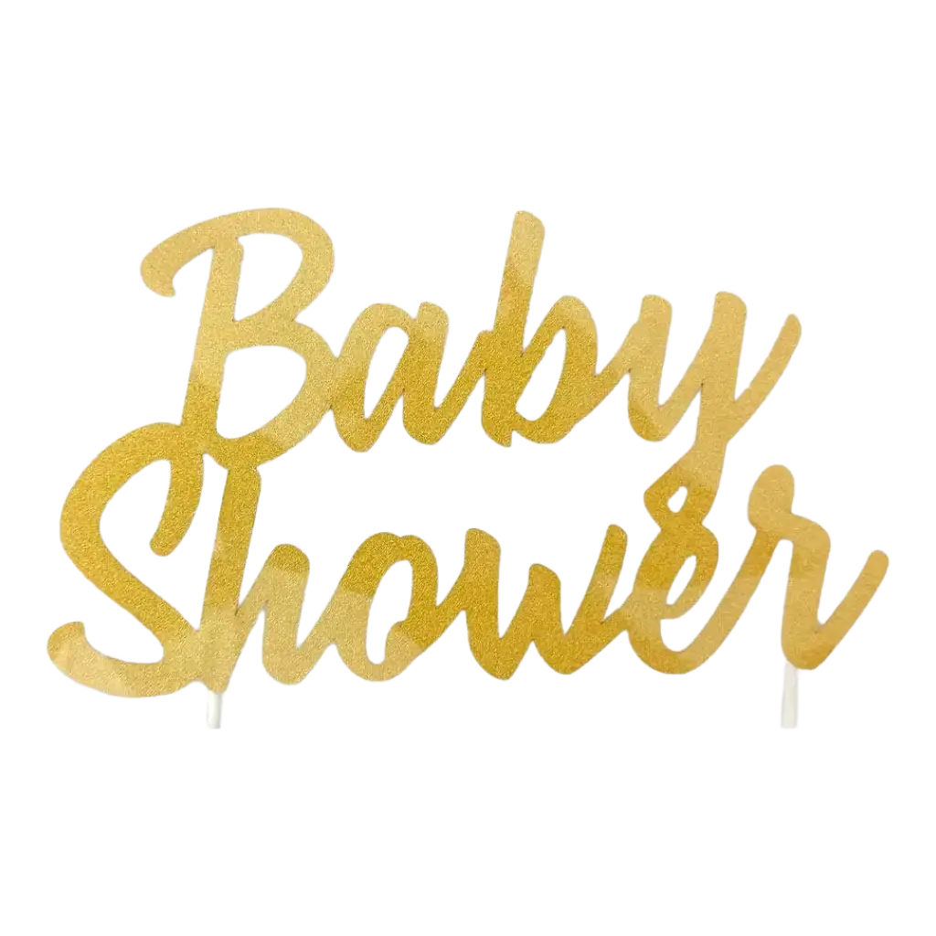 Gouden "Baby Shower" taartdecoratie