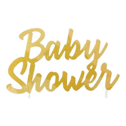 Gouden Baby Shower taartdecoratie