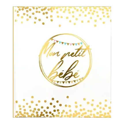 Gastenboek Mijn kleine baby Wit en goud