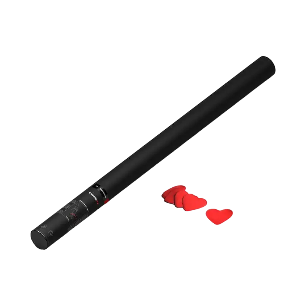 MAGIC FX rood hart handmatig confetti pistool 80 cm
