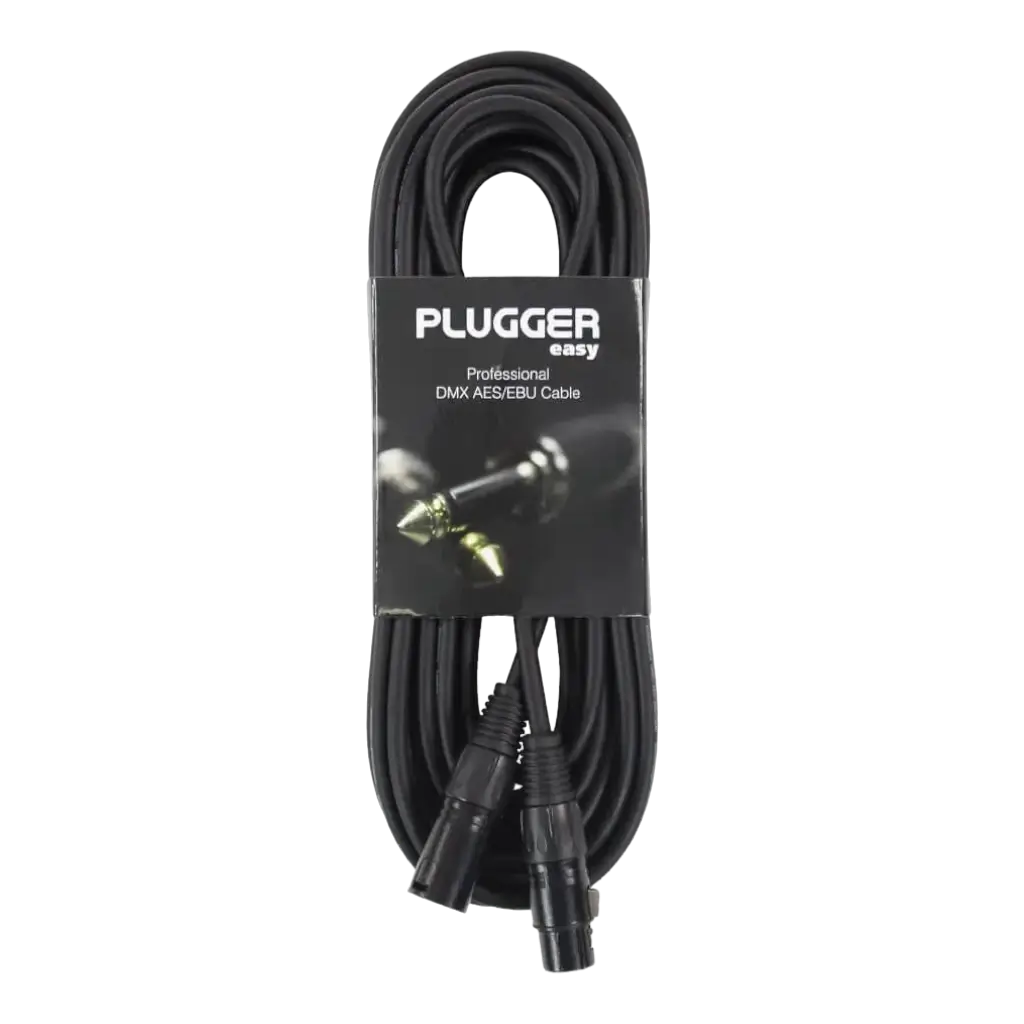 KABEL DMX XLR FEMALE 3B - XLR MALE 3B 10M EASY - PLUGGER