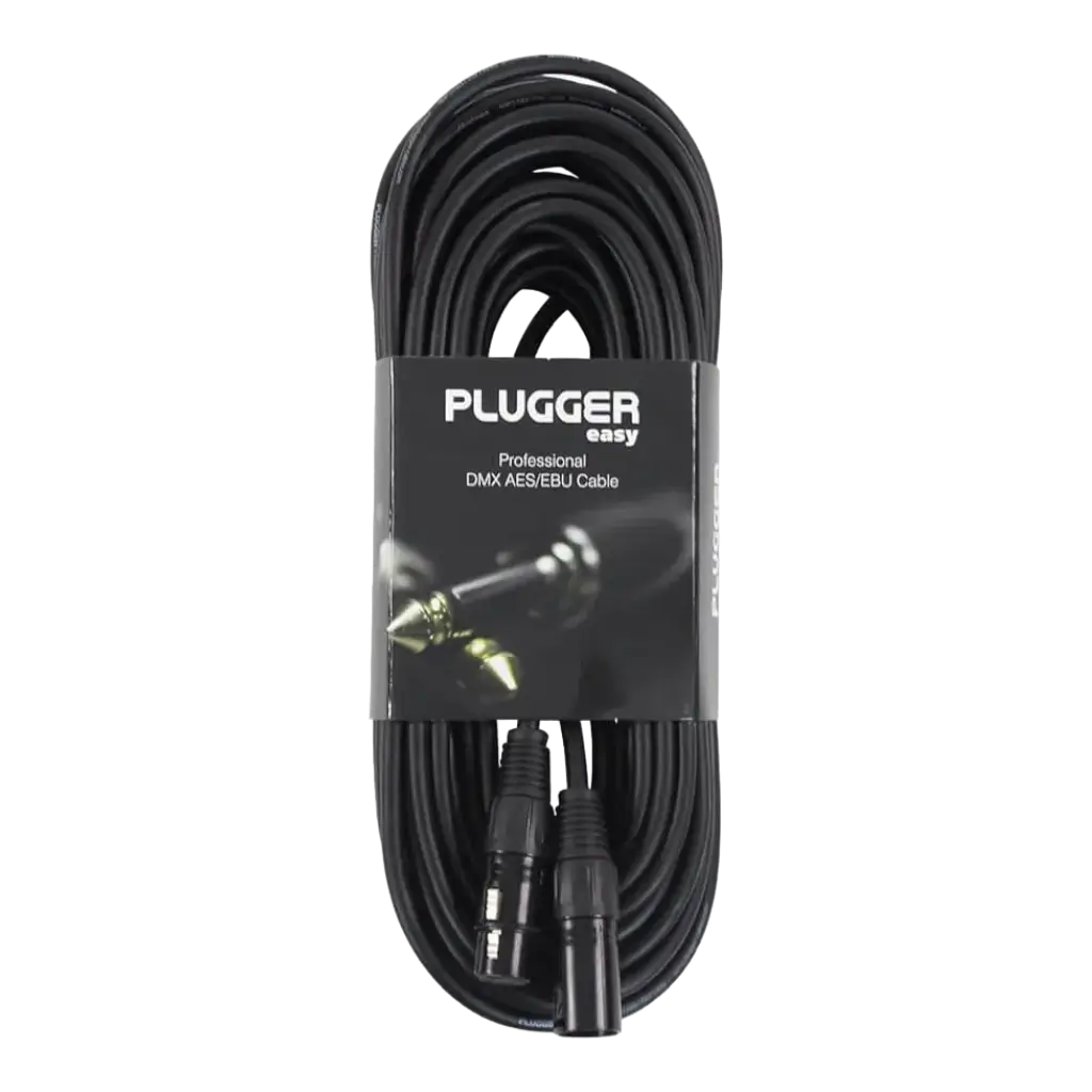 KABEL DMX XLR FEMALE 3B - XLR MALE 3B 15M EASY - PLUGGER