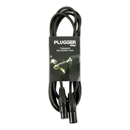 KABEL DMX XLR FEMALE 3B - XLR MALE 3B 3M - PLUGGER