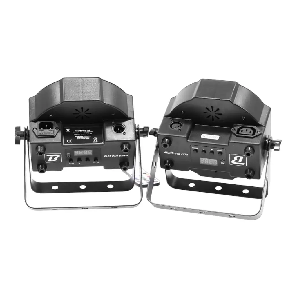 2 LED SPOTS - FLAT PAR 5X5W 4IN1 SET - BOOMTONE DJ