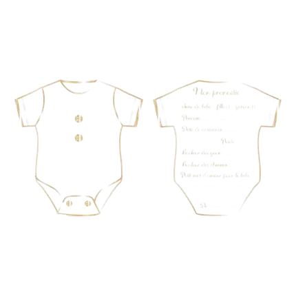 Witte en gouden body weddingset - set van 8