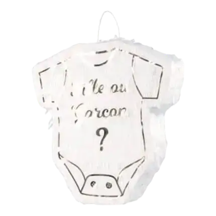 Gender Reveal Pinata Meisje of Jongen wit en goud