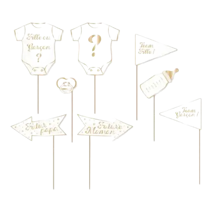 Fotoprops Meisje of Jongen (8 stuks)