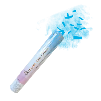 Gender Reveal Poeder en Confetti Kanon - BLAUW
