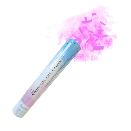 Gender reveal poeder en confetti kanon - roze