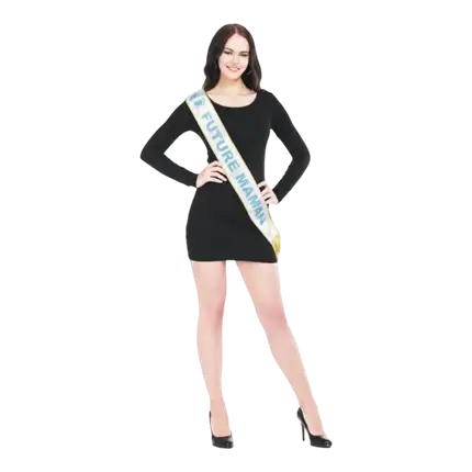 Blauwe sjaal voor aanstaande moeders