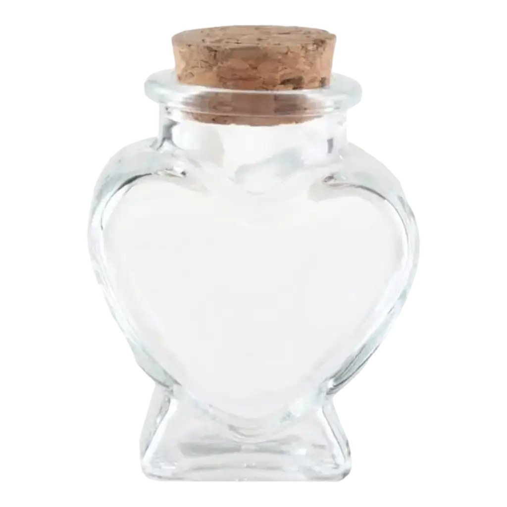 Hartvormige glazen pot voor relatiegeschenken - 4 x 6 cm