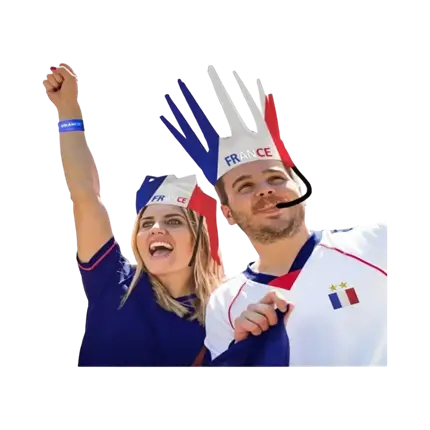 KROON MET FLUITJE - FRANKRIJK - BLAUW WIT ROOD