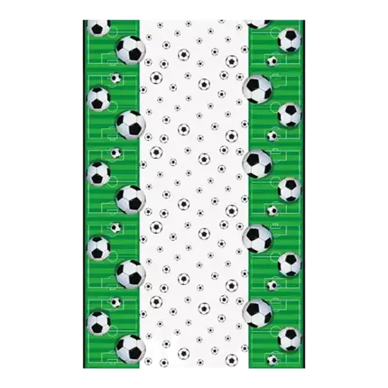 VOETBALKLEED WIT & GROEN - 137X213CM