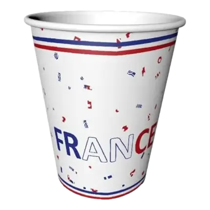 SET VAN 8 KOPJES - ALLEZ LA FRANCE - BLAUW WIT ROOD 22CL