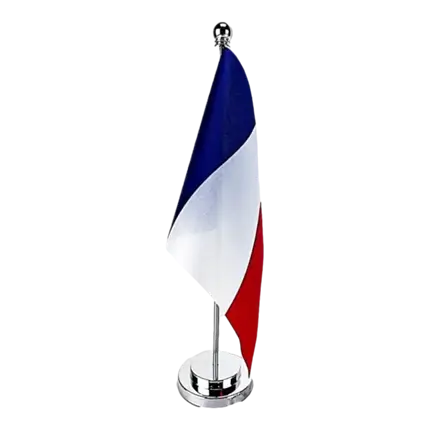 STAND + TAFEL VLAG FRANKRIJK - 15x21cm