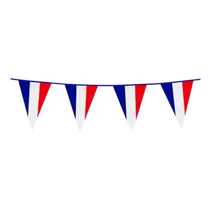 GUIRLANDE VLAG FRANKRIJK - BLAUW-WIT-ROOD - 30x20