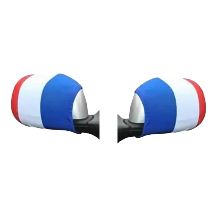 2 AUTOSPIEGELKAPPEN - FRANKRIJK BLAUW WIT ROOD