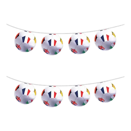 SLINGER VAN 8 VOETBALWIMPELS - 29CM - 5M