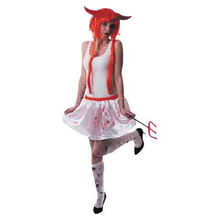 BLOEDERIGE WITTE ROK HALLOWEEN