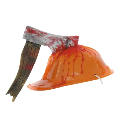 ORANJE HELMET + STRAPPEN HANDLE - 26x25x23cm