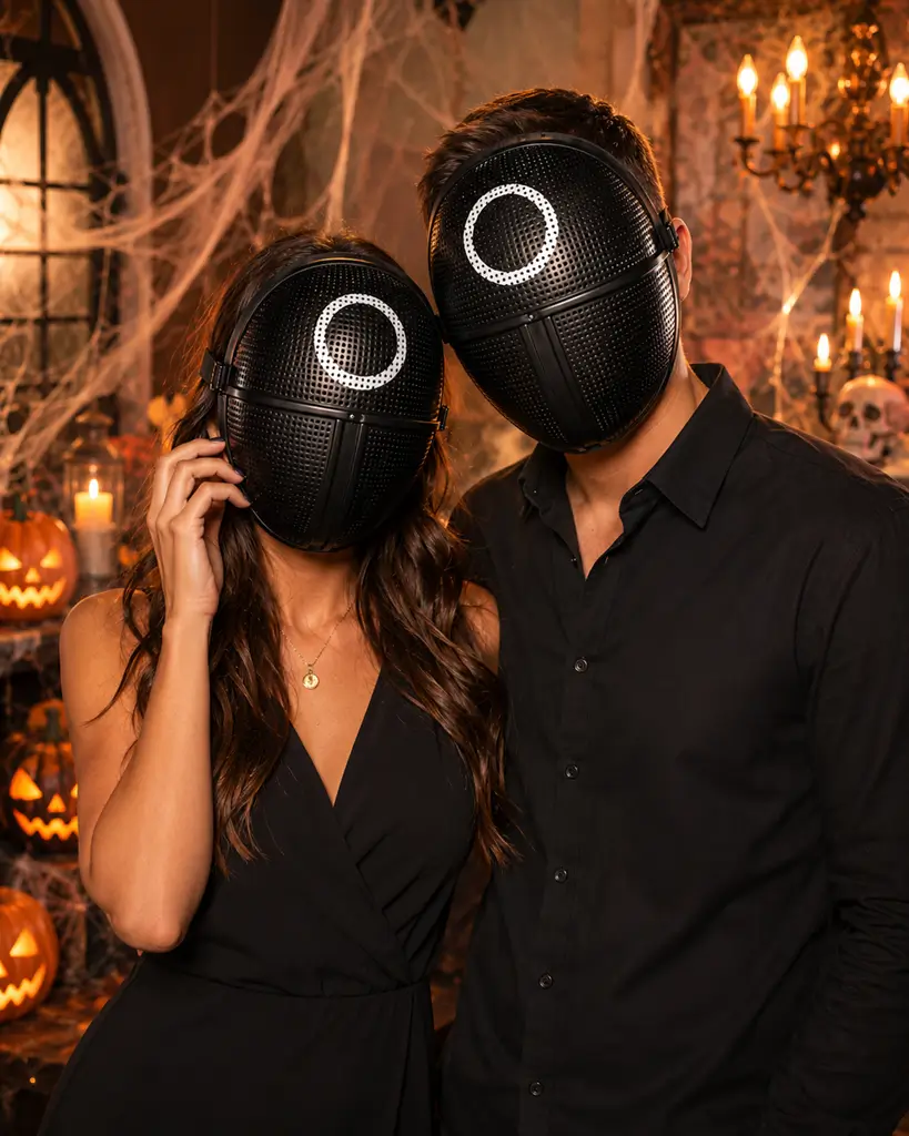 MASKER SPELER INKTVIS SPEL - VIERKANT