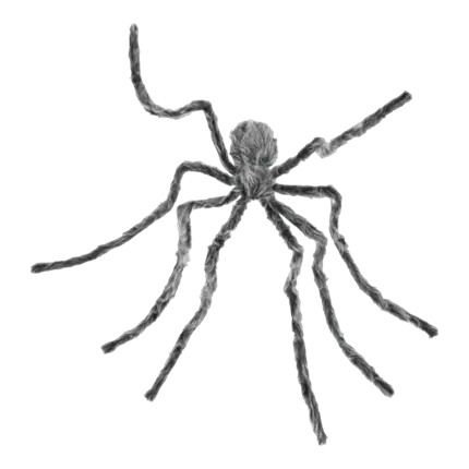 GROTE GRIJZE FLUWELEN SPIN - 230CM