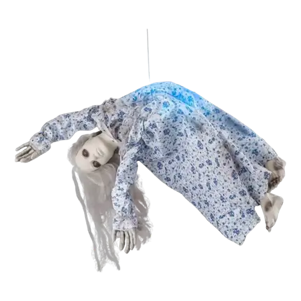 Gemotoriseerde verlichte griezelpopophanging met geluid