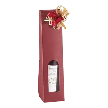 Doos 1 Fles met handvat Bordeaux kleur