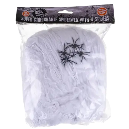 Spinnenweb 300g en 4 spinnen