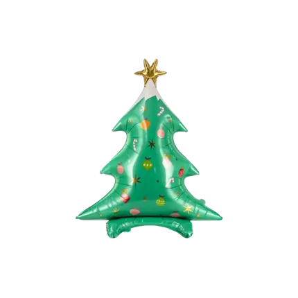 Groene kerstboomballon - Mylar - 78x94cm