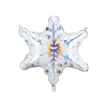 Holografische Sneeuwvlok Ballon - Aluminium -64x66cm