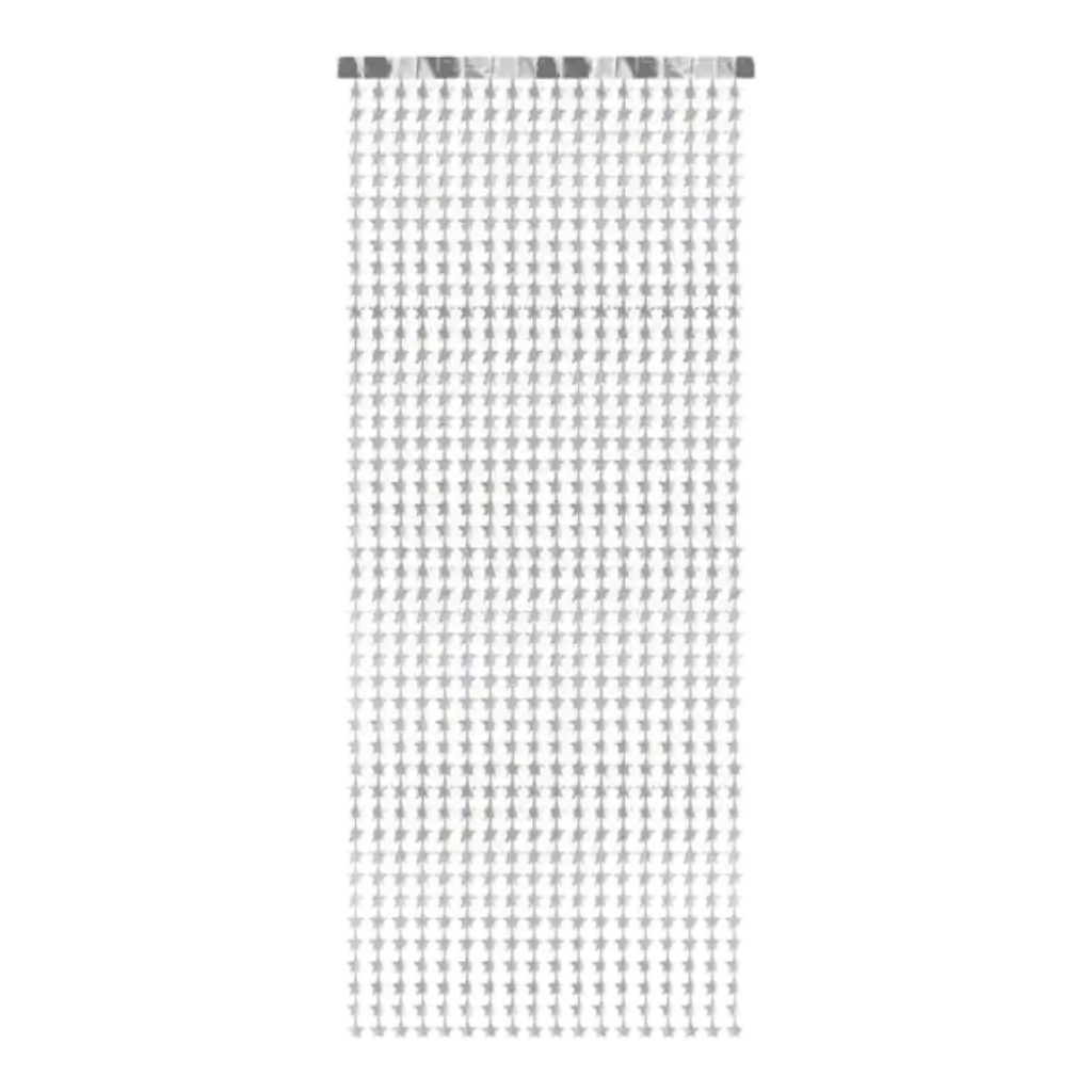 Zilveren sterrengordijn - 100x245cm