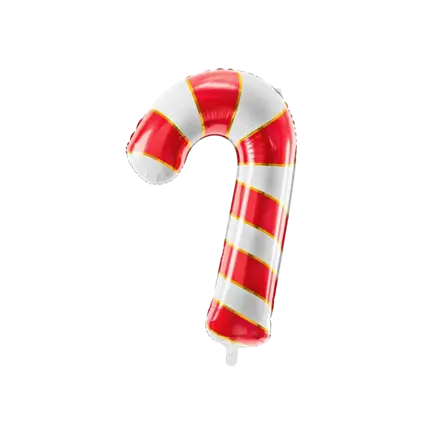 Candy Cane Ballon - Rood & Wit - Mylar - 50x82cm