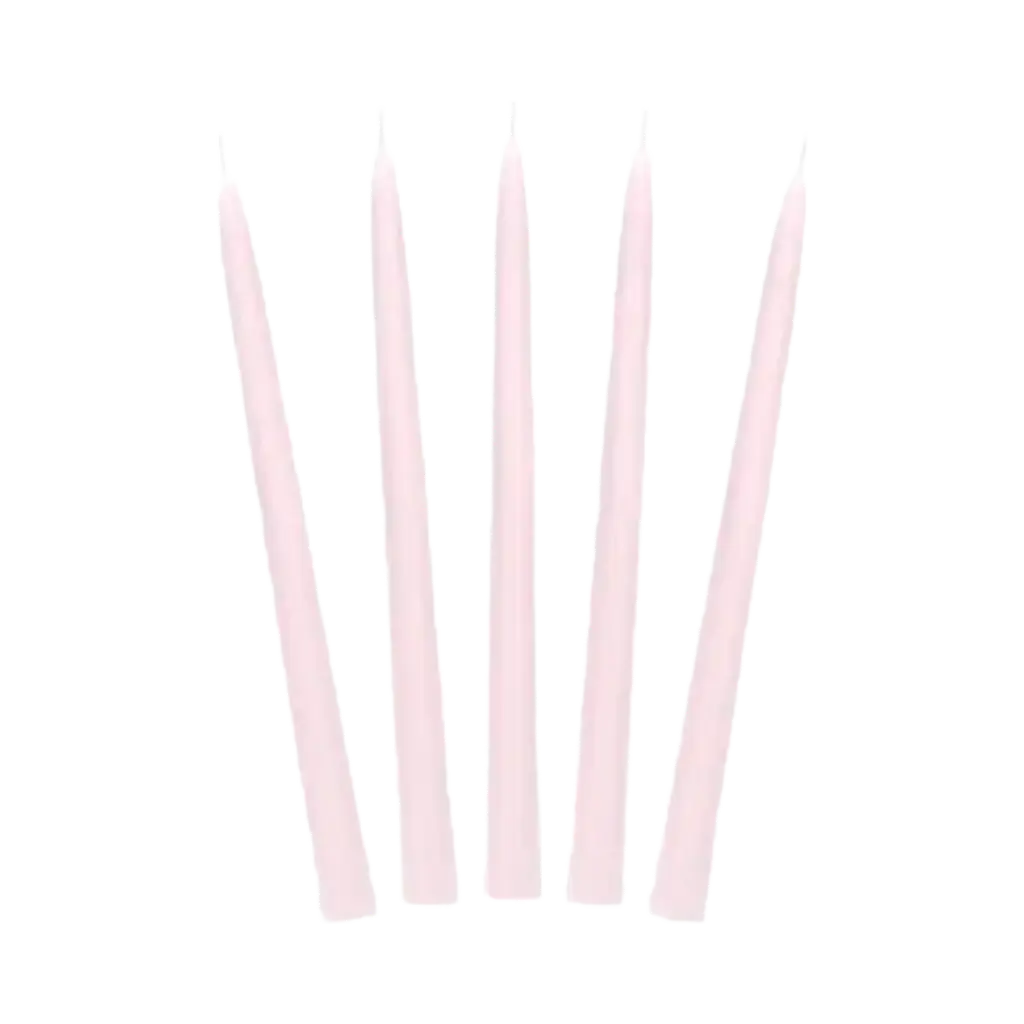 10 Tapered Candles in Matte Pink - 24cm