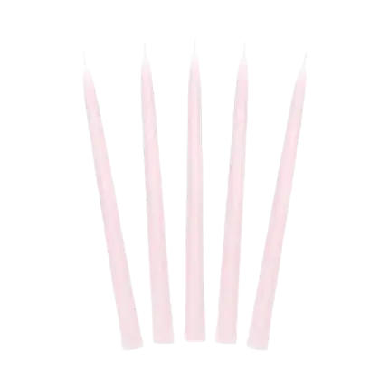 10 Tapered Candles in Matte Pink - 24cm