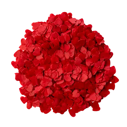 Confetti - Rood Hart - (15gr) 100% BIOLOGISCH AFBREEKBAAR