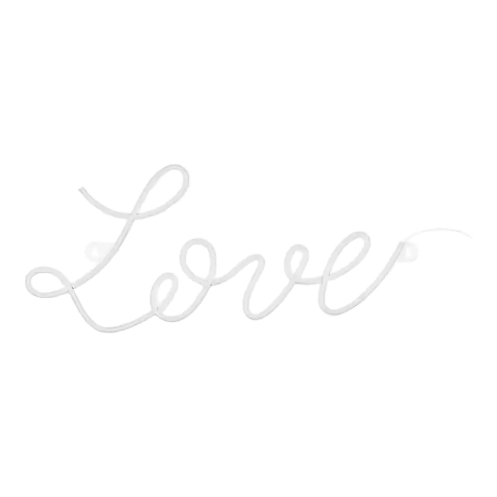 Sierletter "LOVE" Witte LED neon - 61x27.4cm