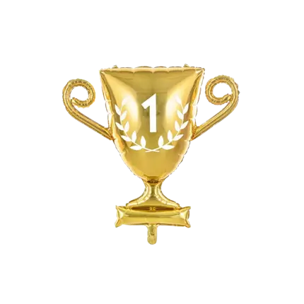 Glitter Mylar Ballon - Gouden Sportbeker - 64x61cm