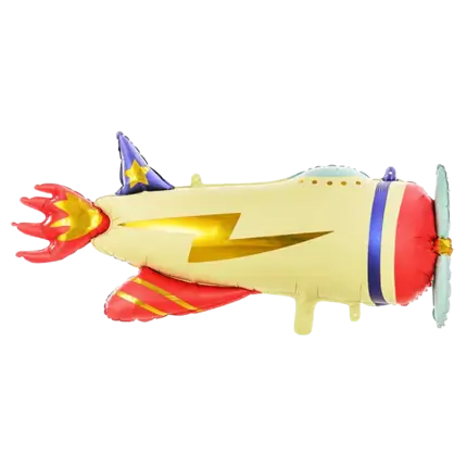 Mylar Ballon met Frosted Effect - Vliegtuig - 91x39cm