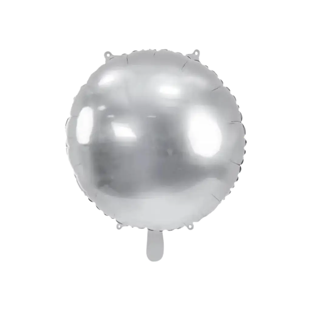 Ronde Spiegel Metallic Ballon - Zilver - 59cm