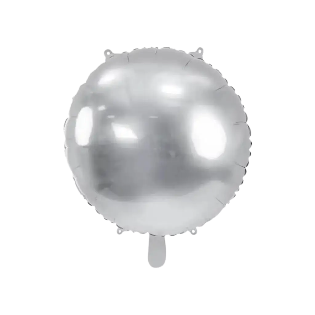 Ronde Spiegel Metallic Ballon - Zilver - 80cm