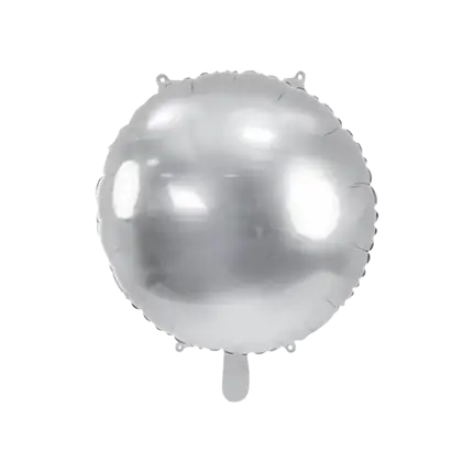 Ronde Spiegel Metallic Ballon - Zilver - 80cm