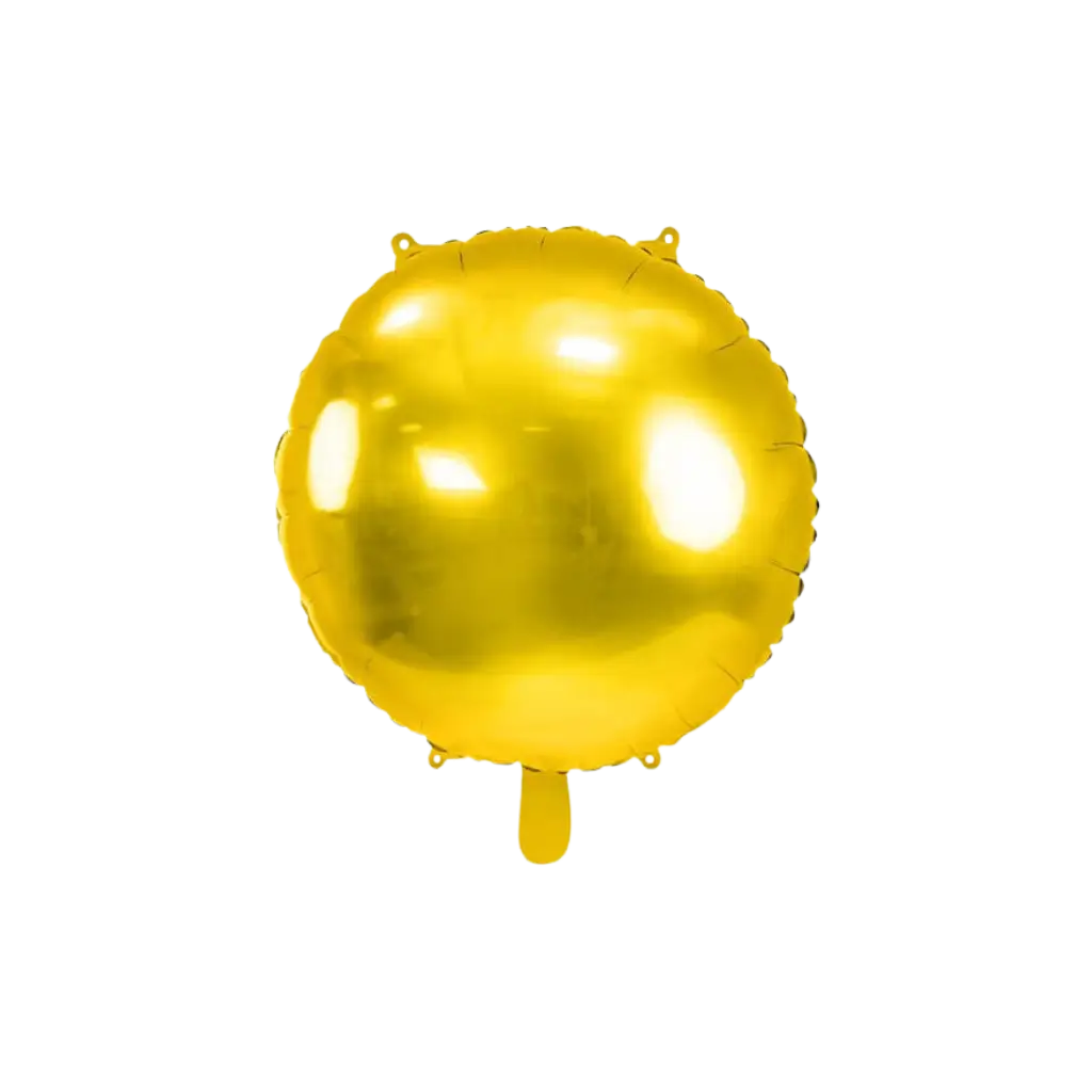 Ronde Metallic Spiegeleffect Ballon - Goud - 45cm