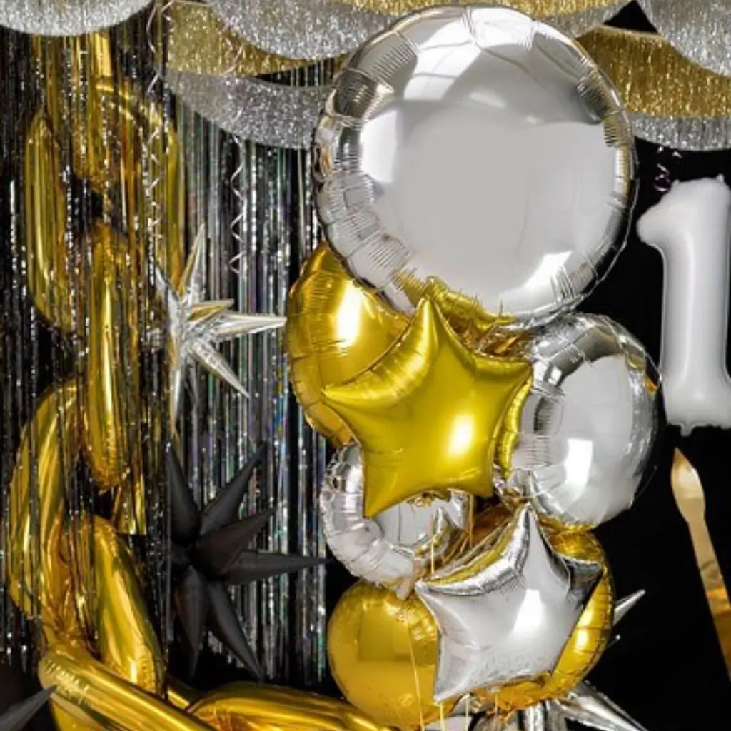 Ronde Metallic Spiegeleffect Ballon - Goud - 45cm