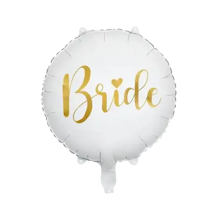 Folieballon - Witte Band - 45cm