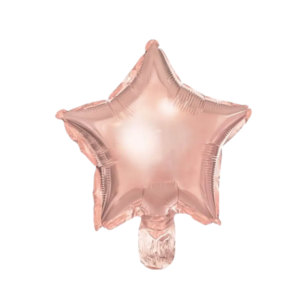 Ster Ballon - Metallic Mylar - Rosé Goud - 25cm (set van 25)