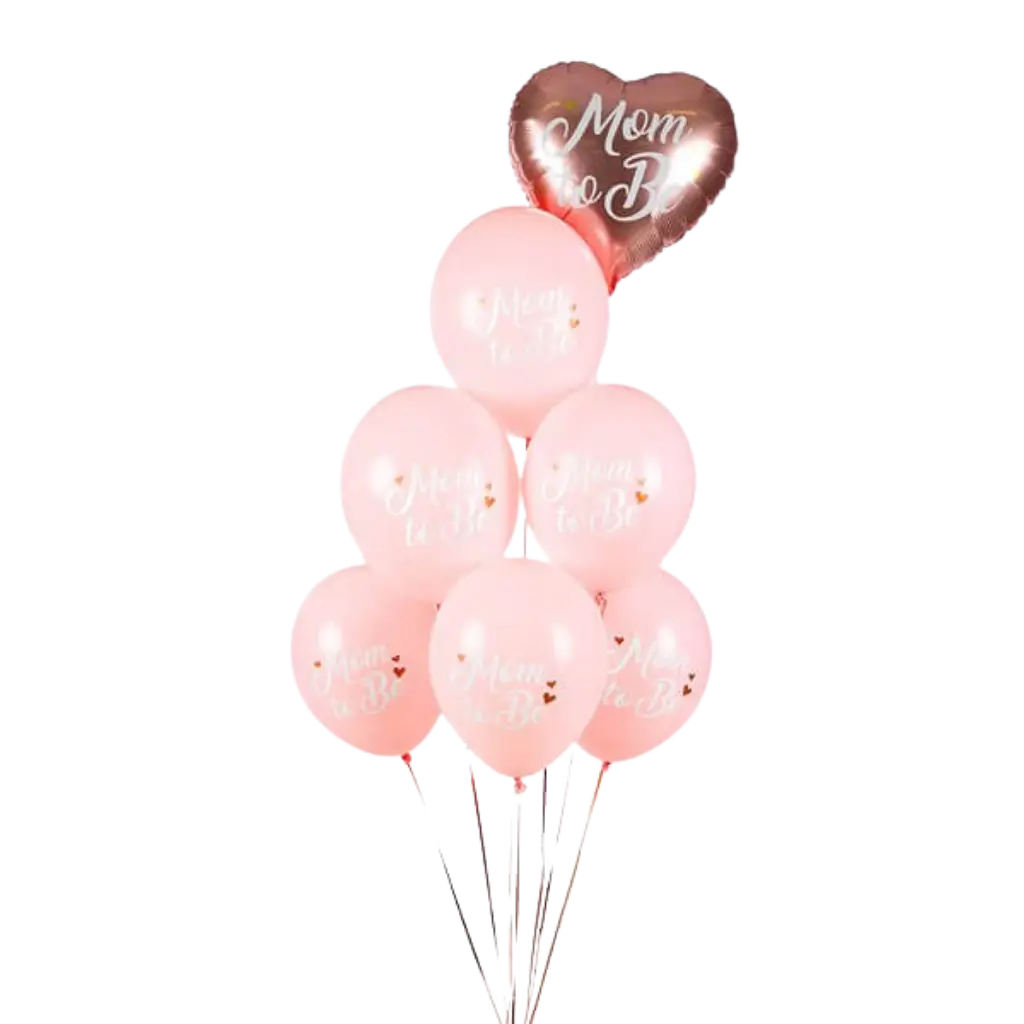 Set van 6 Roze "Mum To Be" Ballonnen - 30cm